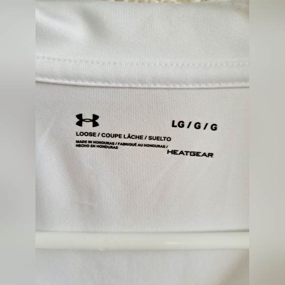 Mens Under Armour White Long Sleeve Heat Gear Top - Picture 7 of 9